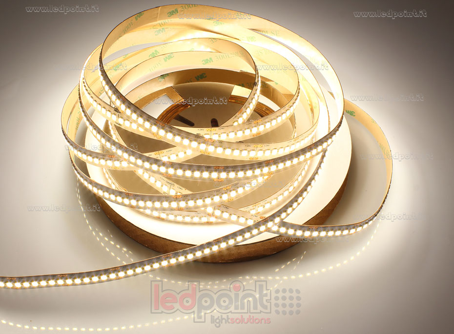 Striscia led 2835 24V IP20 3300-3600K 240led/m