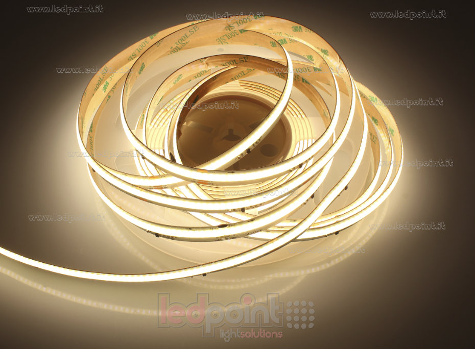 Striscia led COB 24V IP20 3000K 360led/m
