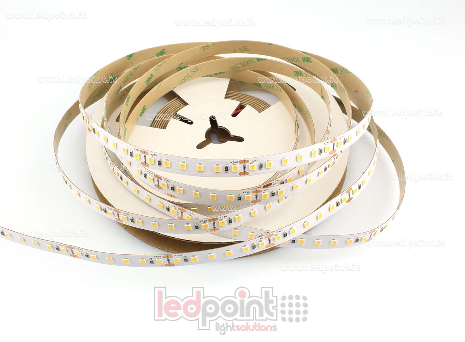 Striscia led 2835 24V IP20 3000-3500K 120led/m