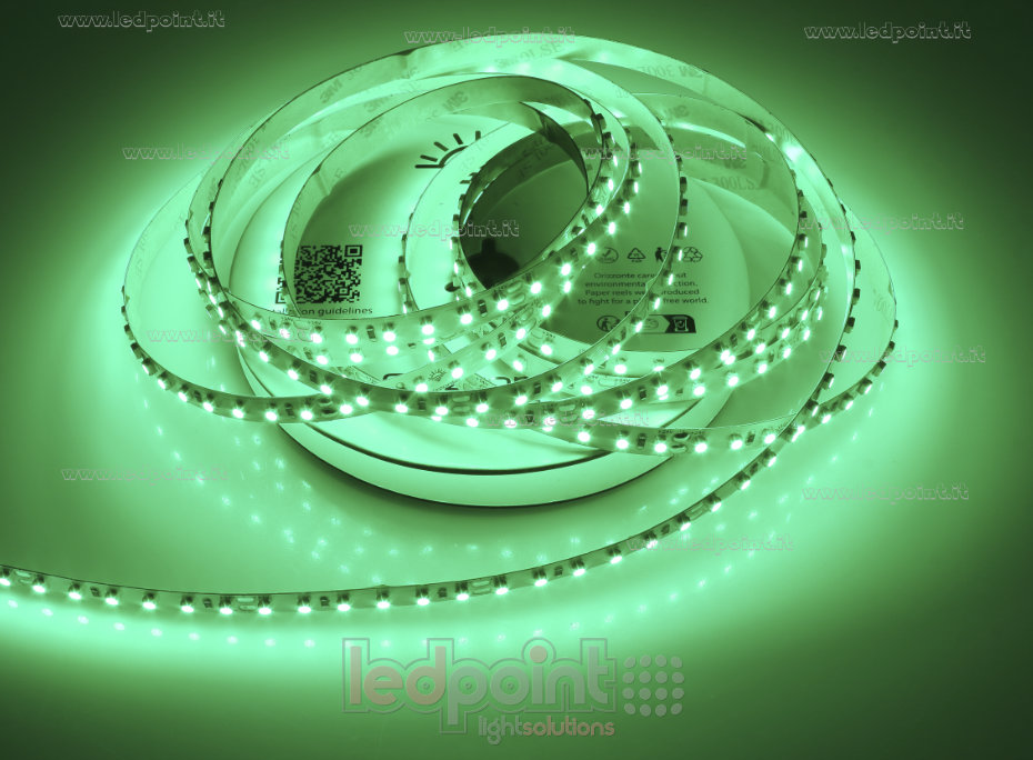 Striscia led 3528 24V IP20 520-525nm 120led/m