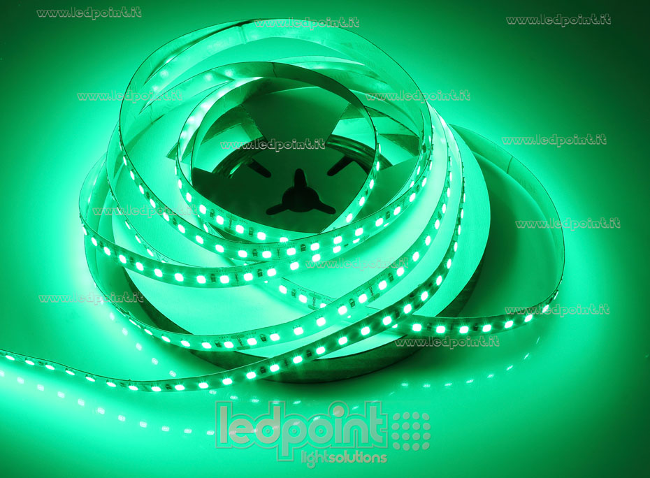 Striscia led 2835 24V IP20 520-525nm 120led/m