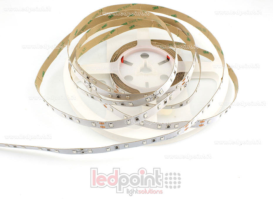 Striscia led 2835 24V IP20 605-615nm 60led/m