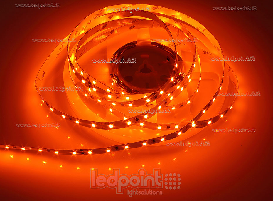 Striscia led 2835 24V IP20 605-615nm 60led/m