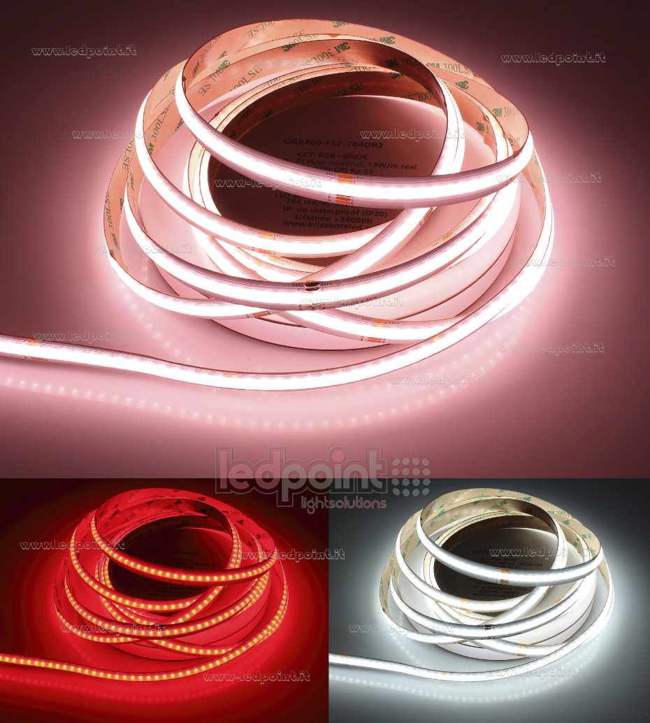 LED-Streifen COB 24V IP20 4000K 392+392led/m LED-Streifen COB 24V IP20 4000K 392+392led/m