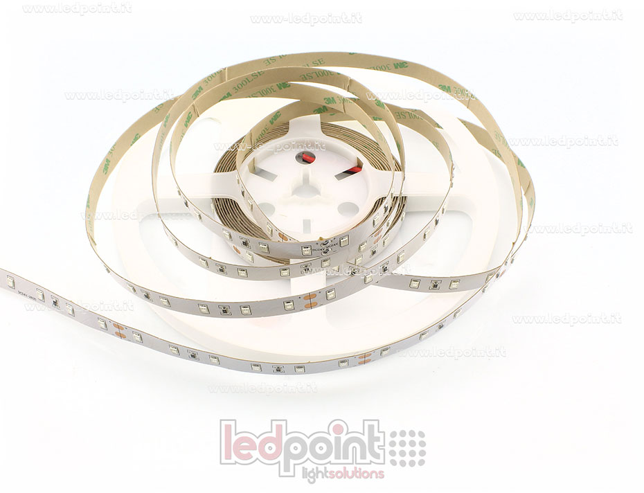 Striscia led 2835 24V IP20 620-625nm 60led/m