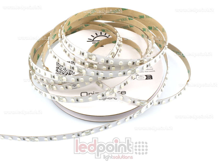Striscia led 3528 24V IP20 620-625nm 120led/m