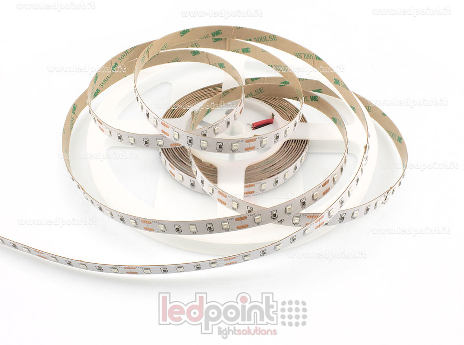 Striscia led 2835 12V IP20 620-625nm 60led/m