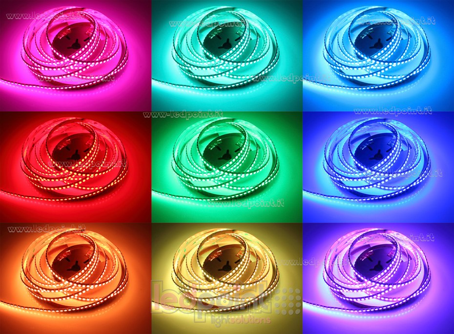 Striscia led 4040 24V IP20 RGB 168led/m Striscia led 4040 24V IP20 RGB 168led/m