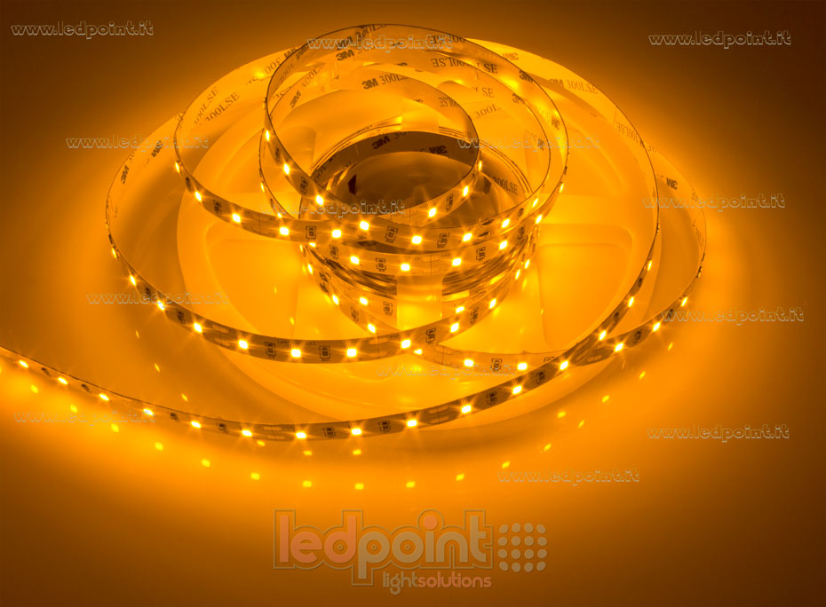 Led strip 2835 12V IP20 590-595nm 60led/m