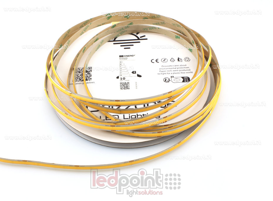 Striscia led COB 24V IP20 3000K 480led/m