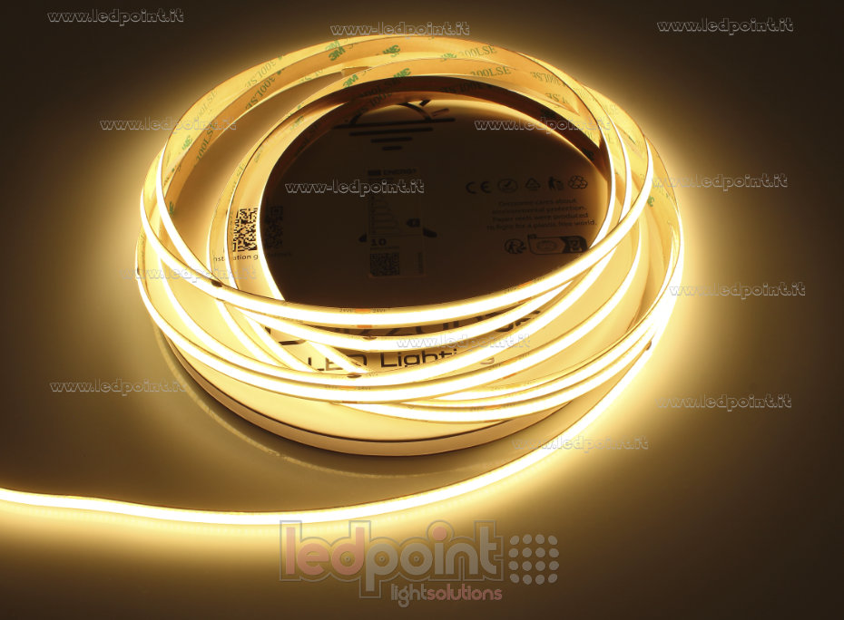 Striscia led COB 24V IP20 3000K 480led/m