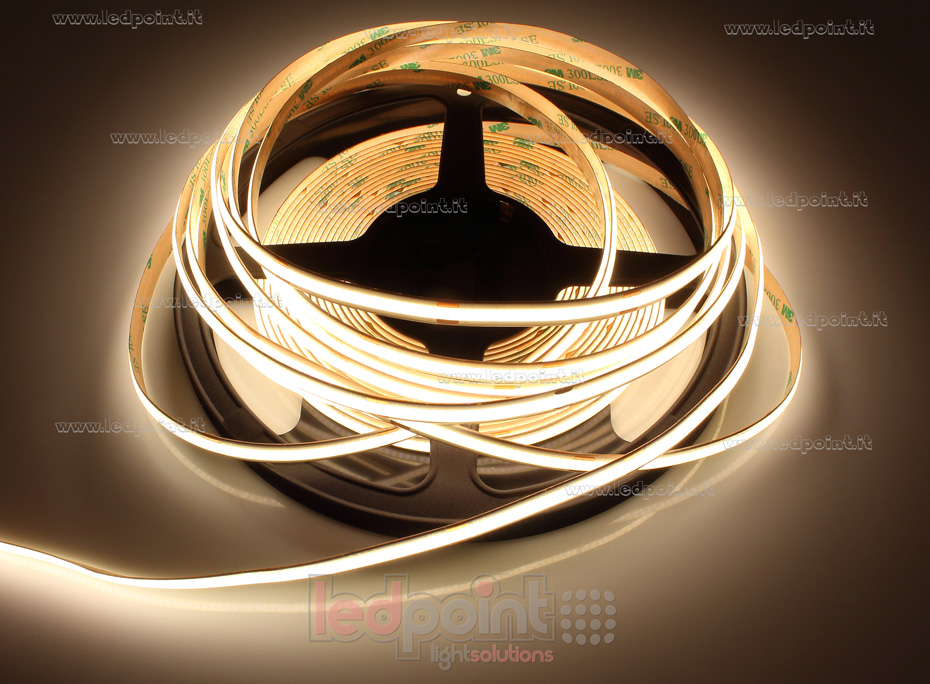 Striscia led COB 24V IP20 3000K 480led/m FA2-300-480OM2