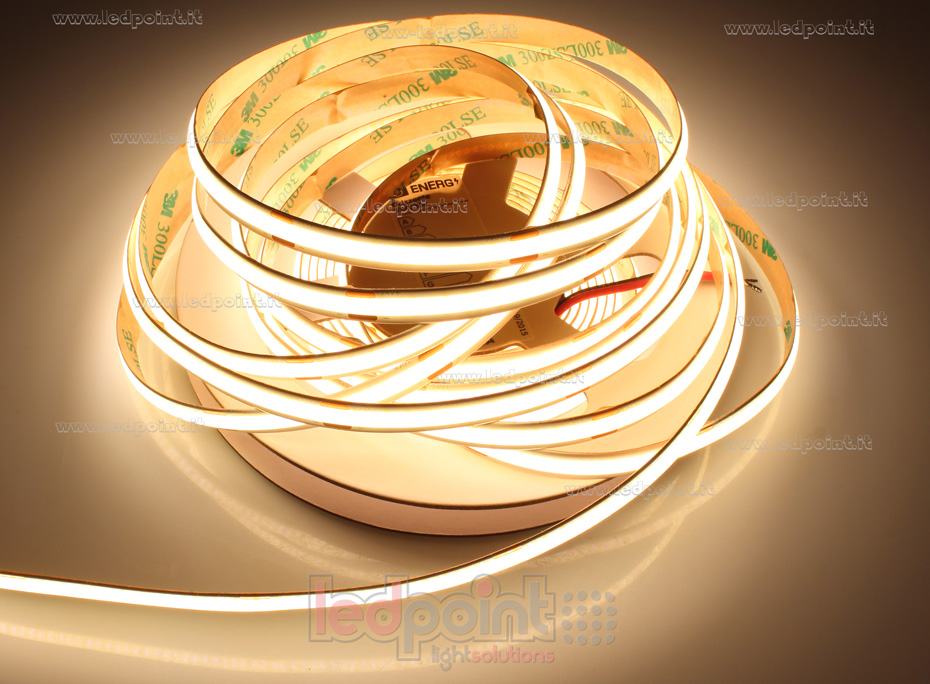 Striscia led COB 24V IP20 3000K 480led/m