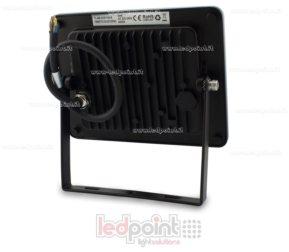 Floodlight da esterno 3000K 30W 230V nero
