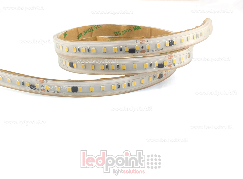 Striscia led 2835 230V IP65 4000K 130led/m