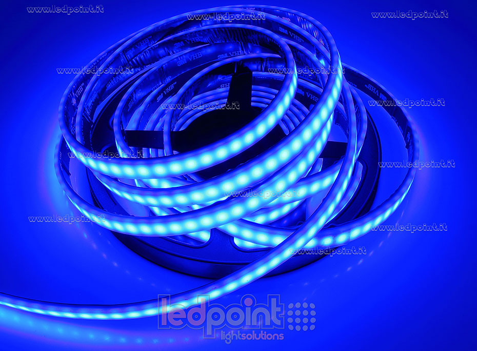 LED-Streifen 2835 24V IP67 460-465nm 120led/m