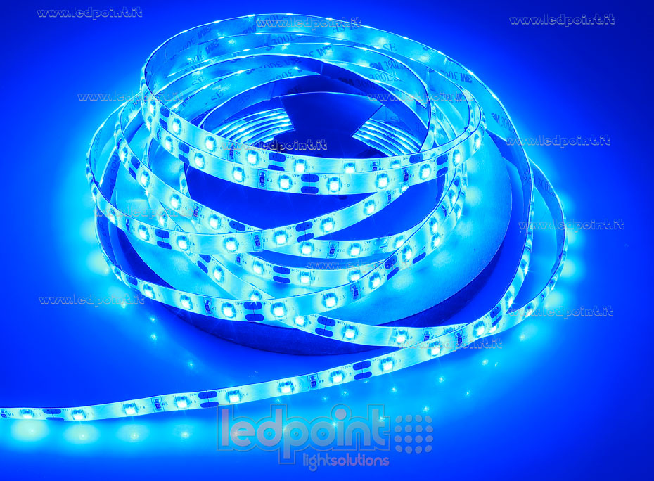 Striscia led 3528 12V IP53 467-470nm 60led/m
