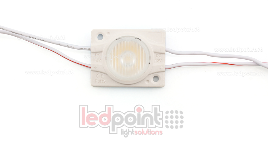 LED module 3030 Philips 2,4W 12V, warm white 2700-3300K, IP65 with 18°*45° lens LED module 3030 Philips 2,4W 12V, warm white 2700-3300K, IP65 with 18°*45° lens