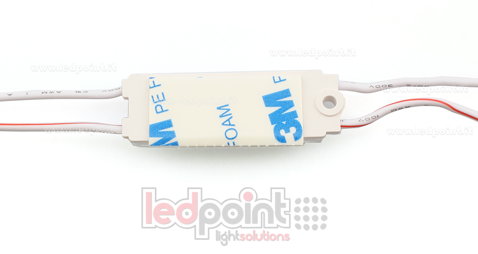Modulo led 2835, 0,72W 24V bianco caldo 3000K, IP65 con lente 175° Modulo led 2835, 0,72W 24V bianco caldo 3000K, IP65 con lente 175°
