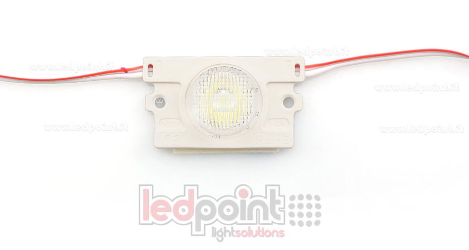 Modulo led 2835, 1,4W 24V, bianco freddo 6000-6500K, IP65 con lente 18°*50° Modulo led 2835, 1,4W 24V, bianco freddo 6000-6500K, IP65 con lente 18°*50°
