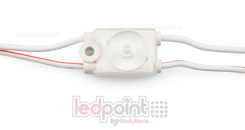 Modulo led 2835, 0,5W 24V, bianco freddo 6000-6500K, IP65 con lente 175° Modulo led 2835, 0,5W 24V, bianco freddo 6000-6500K, IP65 con lente 175°