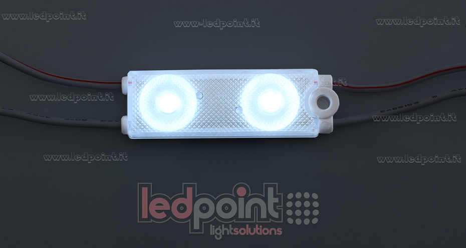 Modulo led 2835, 0,72W 24V bianco freddo 6000-6500K, IP65 con lente 175° Modulo led 2835, 0,72W 24V bianco freddo 6000-6500K, IP65 con lente 175°