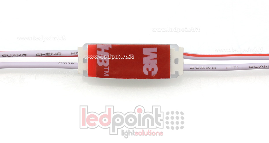 Mini 3 led module 2835, 0,72W 12V, cold white 6000-7000K, IP65 with 160° lens Mini 3 led module 2835, 0,72W 12V, cold white 6000-7000K, IP65 with 160° lens