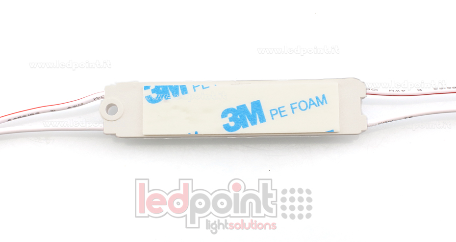 3 LED module 2835, 1,08W 24V, cold white 6000-6500K, IP65 with 175° lens 3 LED module 2835, 1,08W 24V, cold white 6000-6500K, IP65 with 175° lens