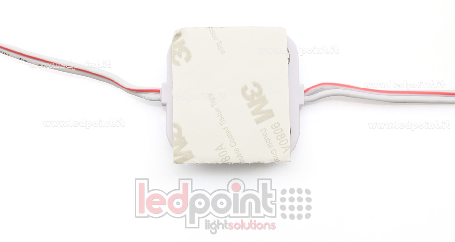 4 led module 2835, 1,5W 12V, cold white 6000-7000K, IP65 with 165° lens