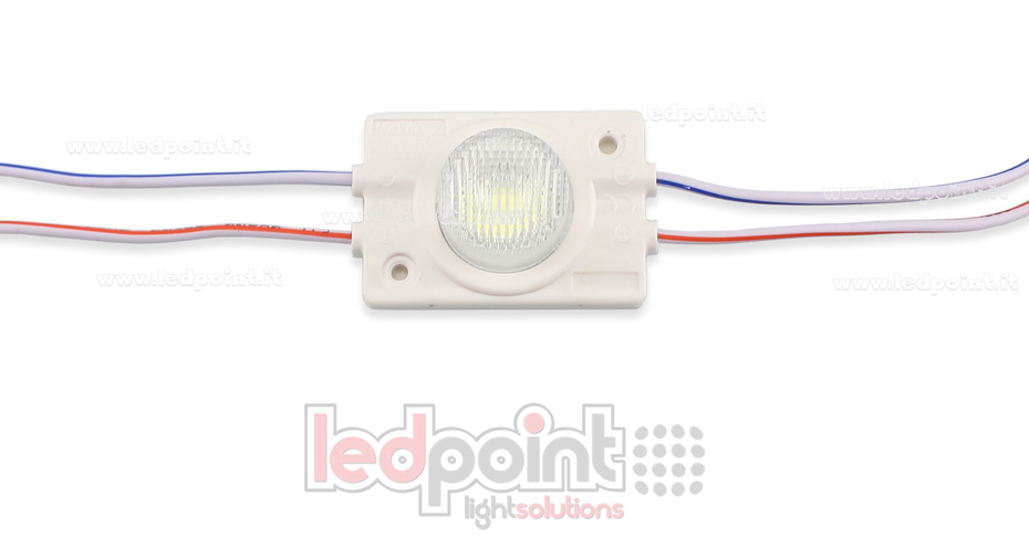 LED module 3030, 1,2W 12V, cold white 7000-8000K, IP65 with 13°*42° lens LED module 3030, 1,2W 12V, cold white 7000-8000K, IP65 with 13°*42° lens