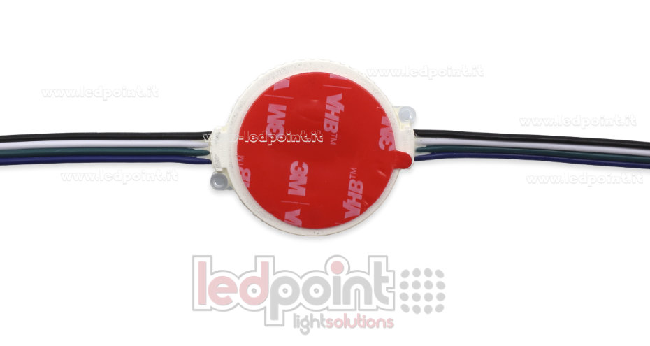 Modul 6 Pixel RGB LED 1804IC 3528 24V 1,44W IP67 mit 165° Linse Modul 6 Pixel RGB LED 1804IC 3528 24V 1,44W IP67 mit 165° Linse