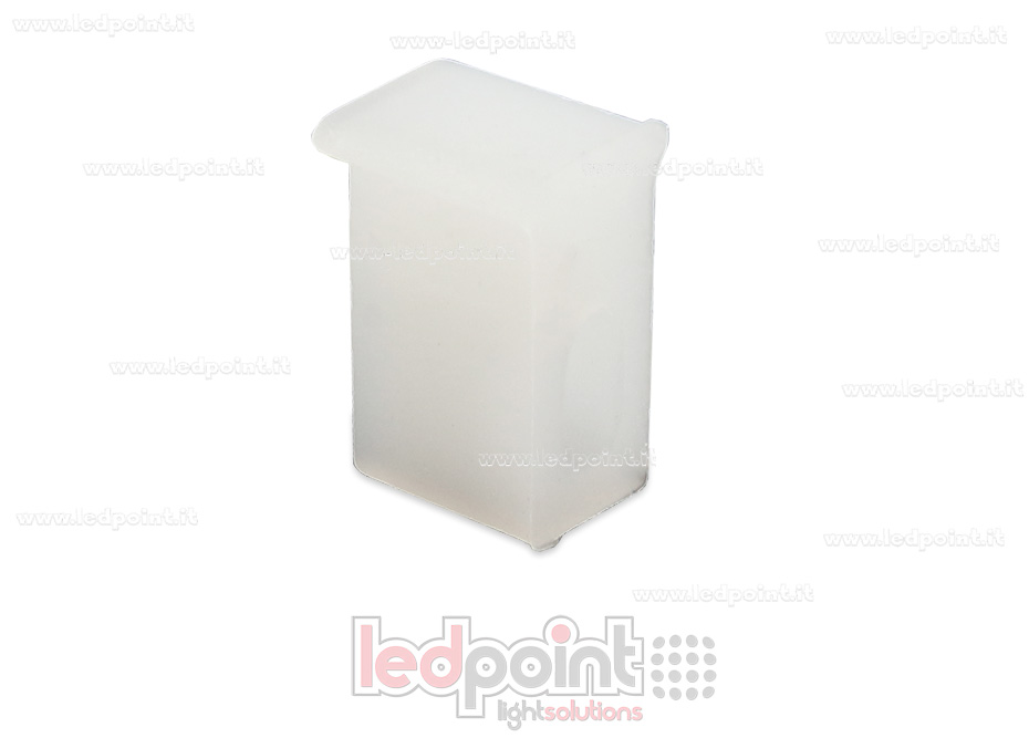 Tappino finale con foro per Neon Flex 4x8,8mm Tappino finale con foro per Neon Flex 4x8,8mm