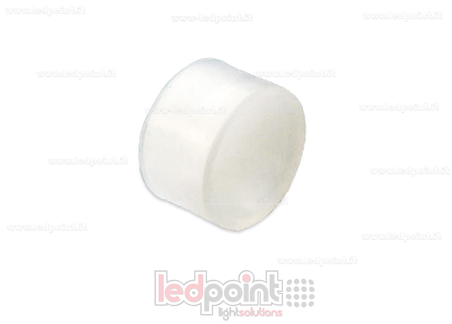 Tappino trasparente per Led Neon Flex 15mm tondo Tappino trasparente per Led Neon Flex 15mm tondo