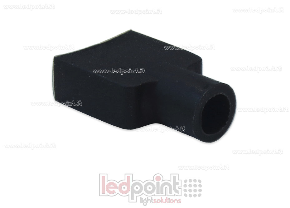 Black end cap with front hole for power cable for 6x12mm Led Neon Flex Black end cap with front hole for power cable for 6x12mm Led Neon Flex