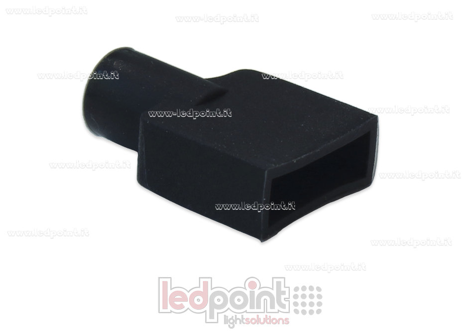 Black end cap with front hole for power cable for 6x12mm Led Neon Flex Black end cap with front hole for power cable for 6x12mm Led Neon Flex