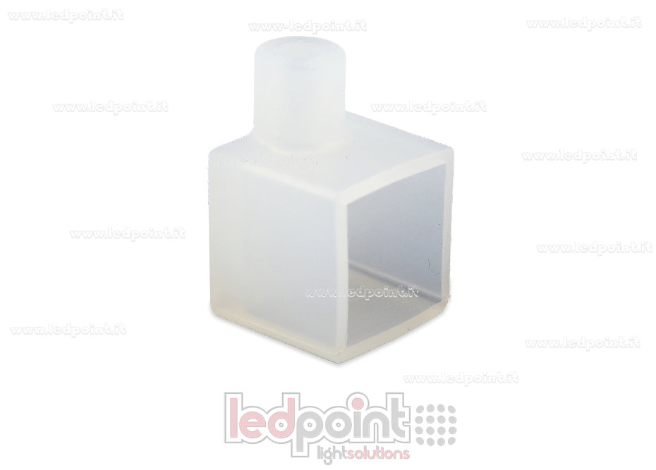 Endkappe mit seitlichem Ausgang für Stromkabel für 10x10mm Neon Flex Endkappe mit seitlichem Ausgang für Stromkabel für 10x10mm Neon Flex