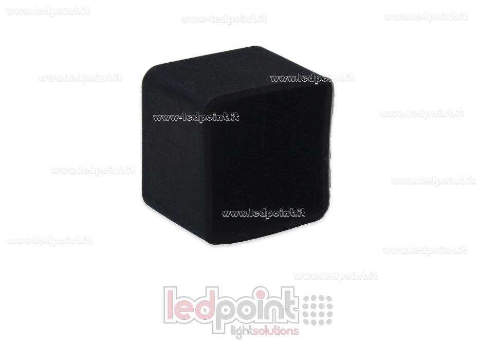 Tappino finale nero per Led Neon Flex 12x12mm Tappino finale nero per Led Neon Flex 12x12mm