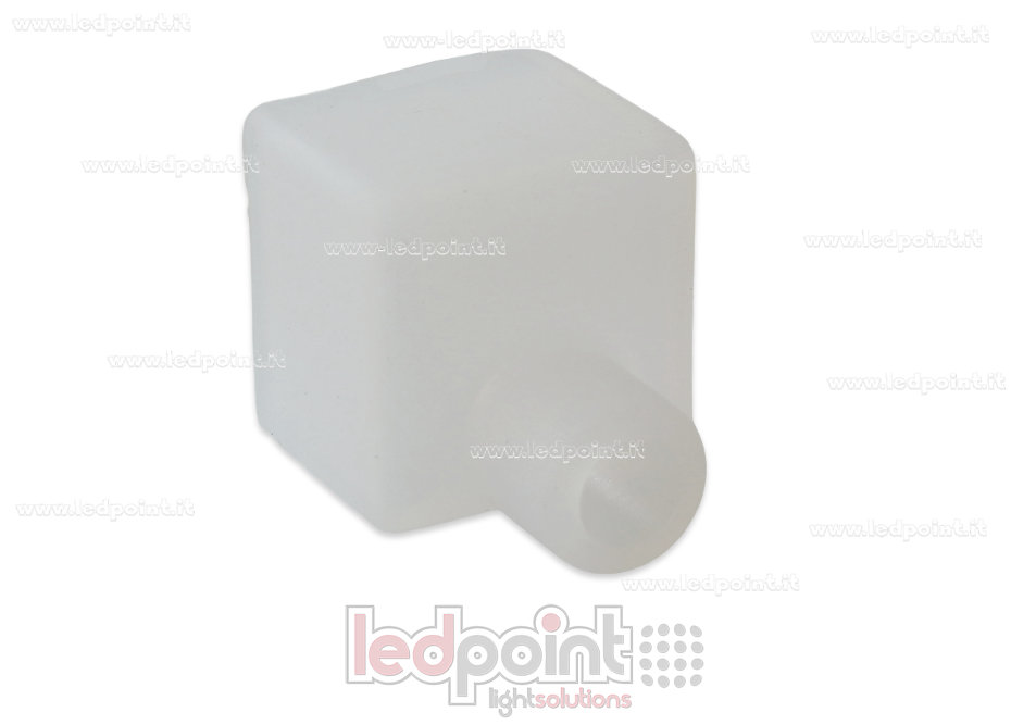 End cap with front power cable outlet for 16x16mm Led Neon Flex End cap with front power cable outlet for 16x16mm Led Neon Flex