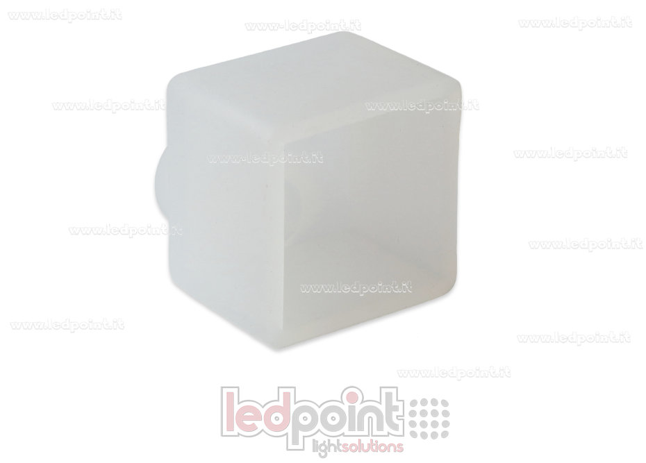 End cap with front power cable outlet for 16x16mm Led Neon Flex End cap with front power cable outlet for 16x16mm Led Neon Flex