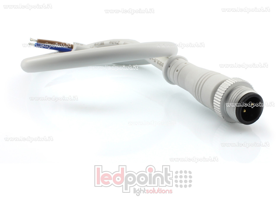 Male connector 2pin IP67 0,3m Male connector 2pin IP67 0,3m