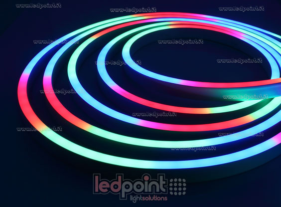 Led Neon Flex 5050 24V IP67 RGB 56led/m