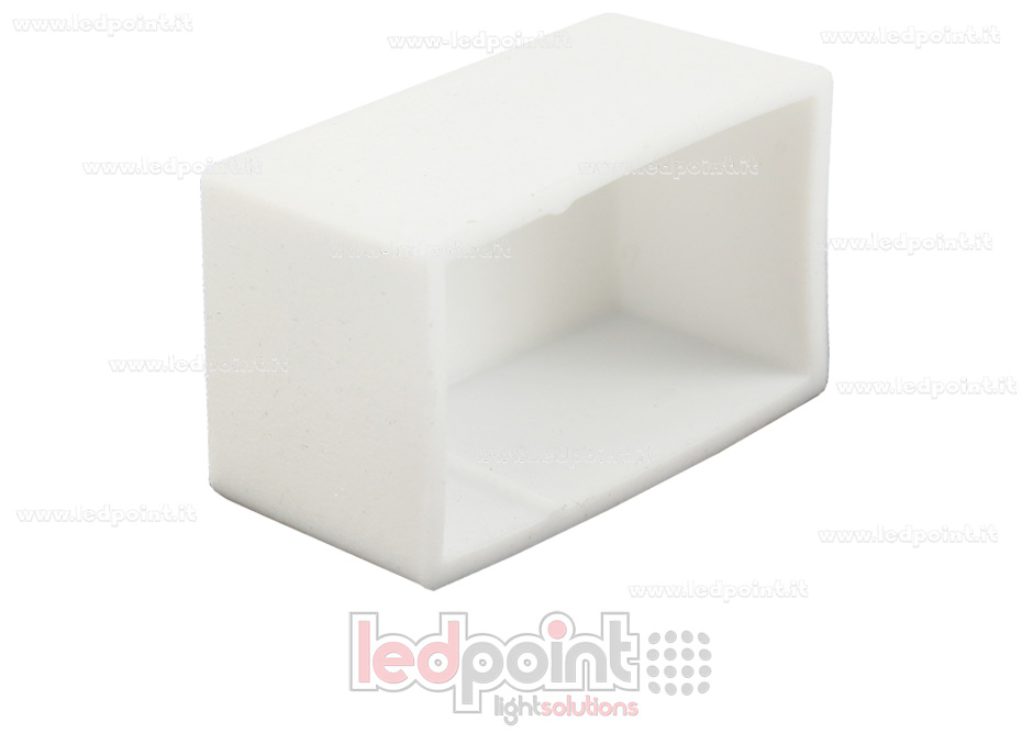 Weiße Kappe für Led Neon Flex 11x20mm