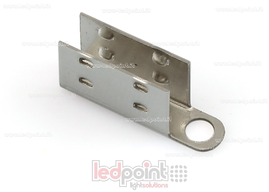 Clip in acciaio per fissaggio Led Neon Flex 3mm e 4mm