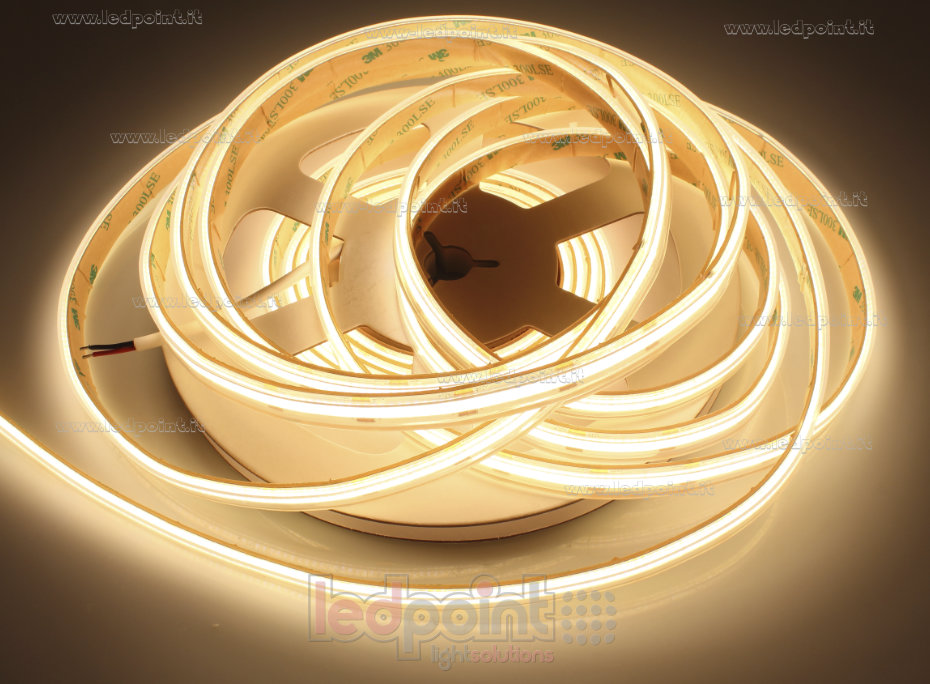 Striscia led COB 12V IP65 3000K 480led/m