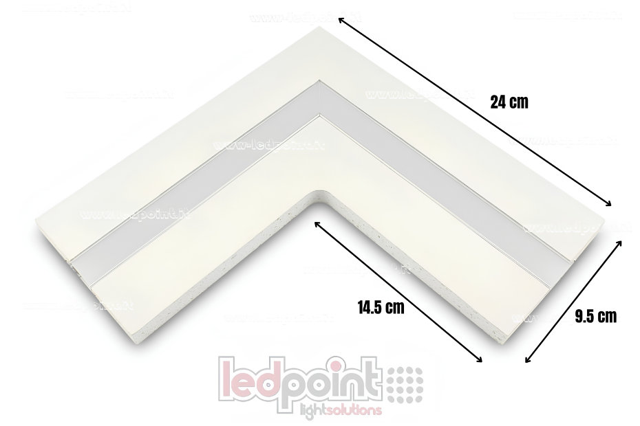 L-Verbindungsstück für Aluminiumprofil mit 44x12mm Gipskarton L-Verbindungsstück für Aluminiumprofil mit 44x12mm Gipskarton