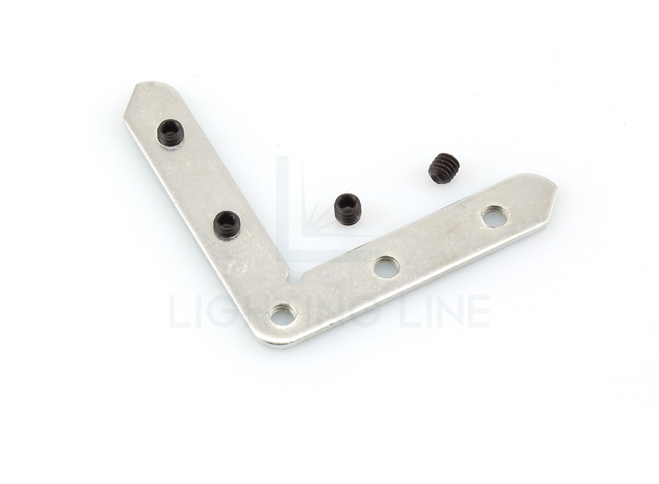 90° horizontal junction for aluminium profiles