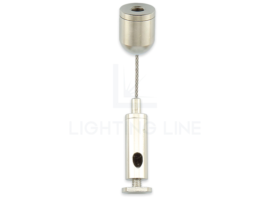 Suspension kit for profiles (wire adjustable from the bottom), 1 cable, 2m length Suspension kit for profiles (wire adjustable from the bottom), 1 cable, 2m length