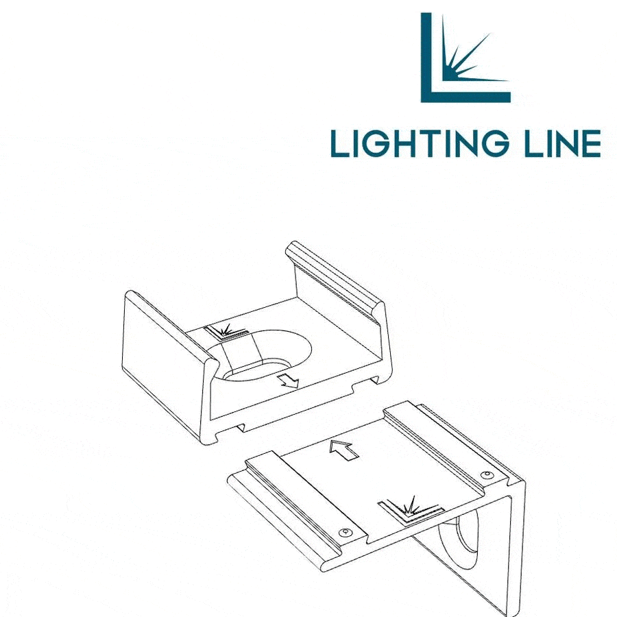 Plastic mounting bracket for SL05-03 aluminium profile Plastic mounting bracket for SL05-03 aluminium profile