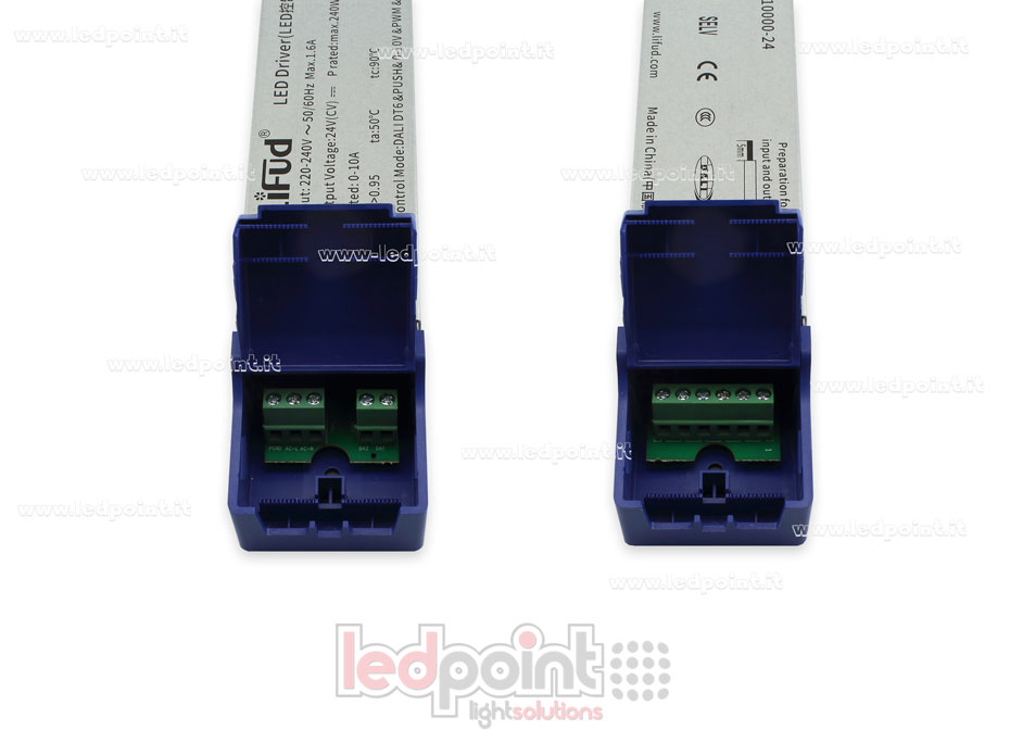 Alimentatore 240W 24V 5in1 DALI + Push Dim + PWM + 0-10V + Rx LiFud Alimentatore 240W 24V 5in1 DALI + Push Dim + PWM + 0-10V + Rx LiFud