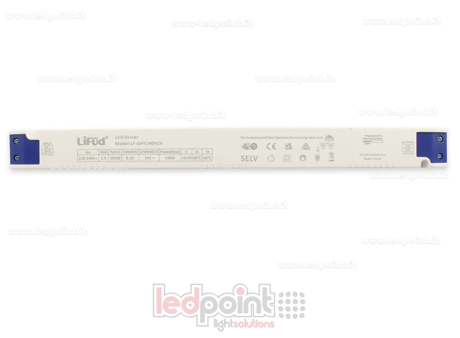 Alimentatore ultra slim 240W 24V LiFud Alimentatore ultra slim 240W 24V LiFud